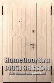 Двойная металлическая дверь "Борнео ДВ" фото