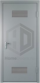 Техническая дверь с вентиляционной решёткой фото
