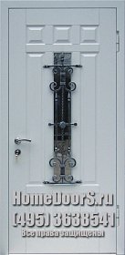 Уличная дверь со стеклом №23