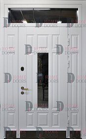 Уличная дверь со стеклом №4