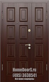 Двойная металлическая дверь "Прага ДВ" фото