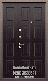 Двойная металлическая дверь "Прага ДВ" фото