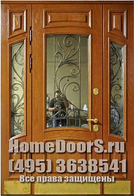 Уличная дверь со стеклом №22