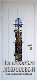 Уличная дверь со стеклом №3