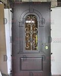 so-steklom-i-kovkoy6 Дверь со стеклом и ковкой HomeDoors