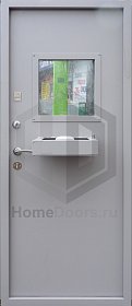 Дверь в кассу со стеклом фото