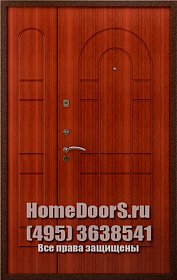 Двойная металлическая дверь "Августа ДВ" фото